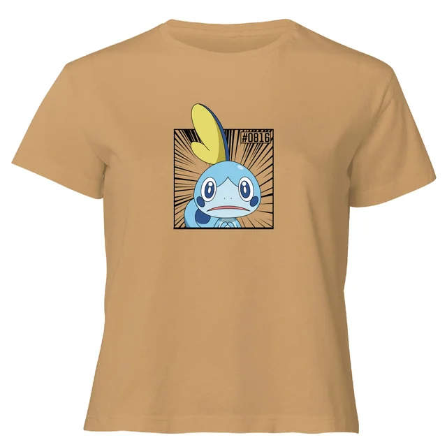 Pokemon Sobble Women's Cropped T-Shirt - Tan