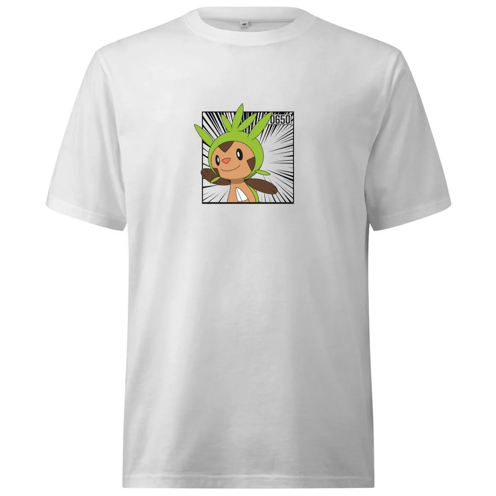 Pokemon Chespin Oversized Heavyweight T-Shirt - White - XS Image 1