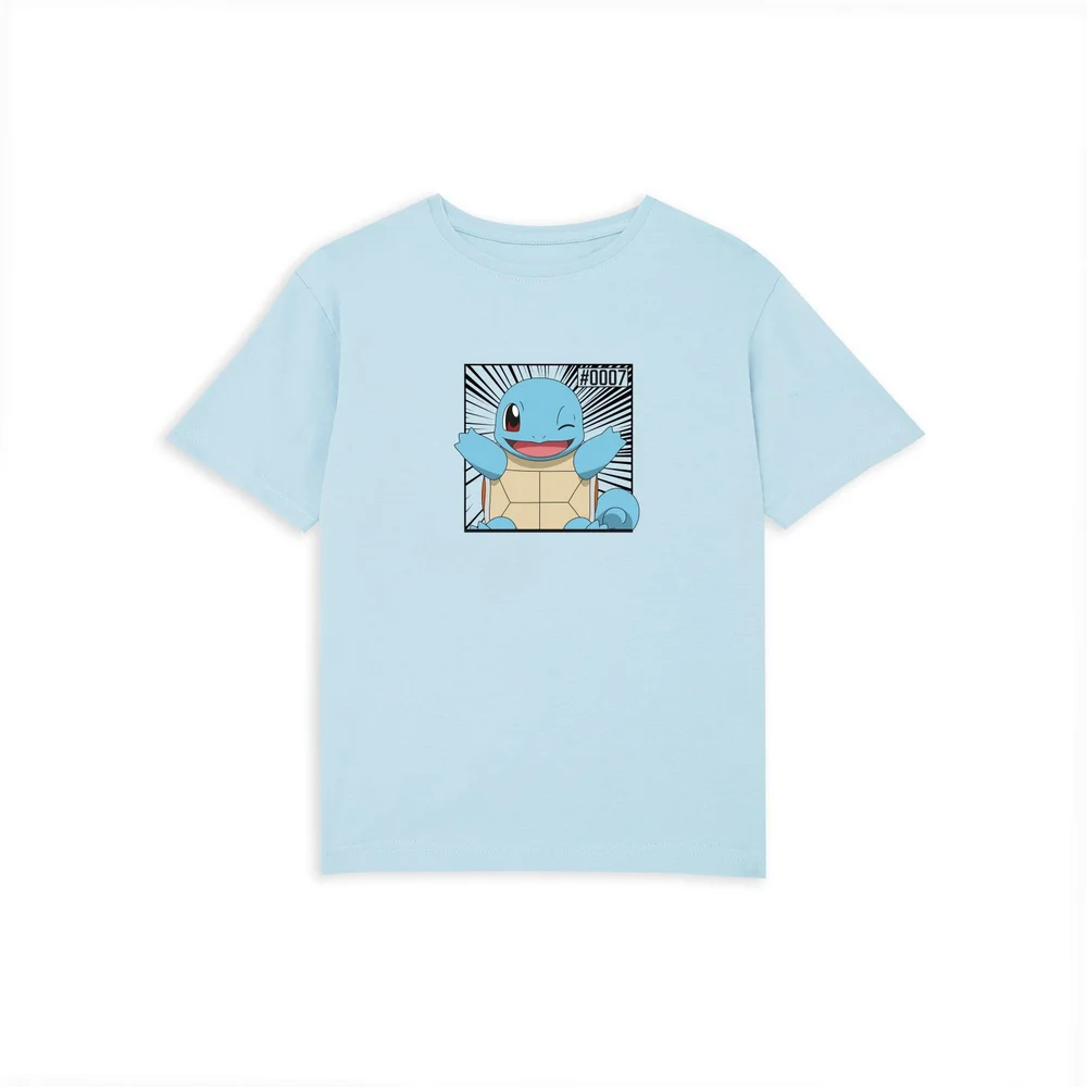 Pokémon Pokédex Squirtle #0007 Kids' T-Shirt - Blue - 3-4 Years Image 1