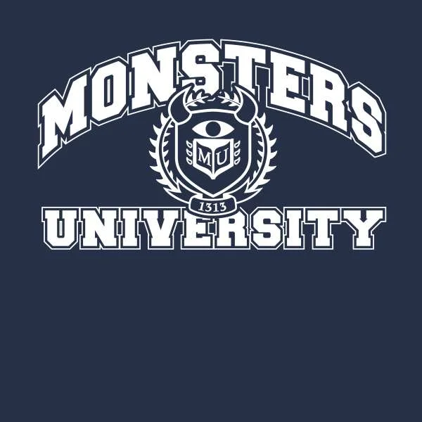 Monsters Inc. Monsters University Student Men's T-Shirt - Navy