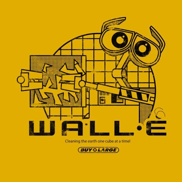 Wall-E Clean Up Crew Men's T-Shirt - Mustard