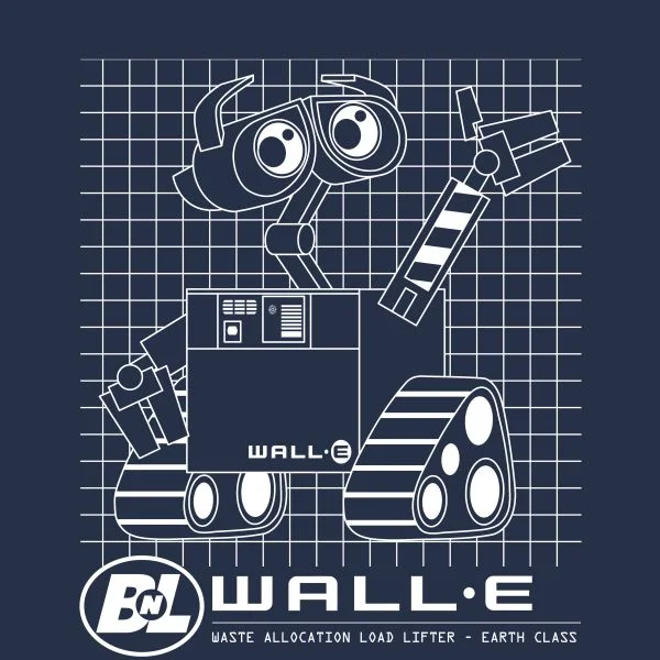 Wall-E Schematic Women's T-Shirt - Navy