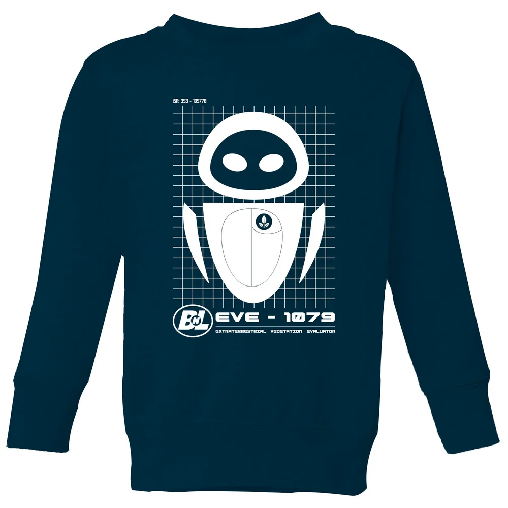 Wall-E Eve Schematic Kids' Sweatshirt - Navy - 3-4 Years Image 1