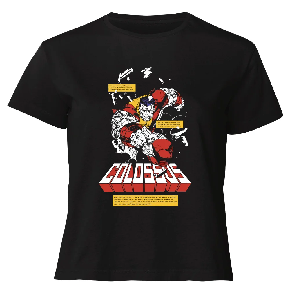 X-Men Colossus Bio Women's Cropped T-Shirt - Black - XS Image 1