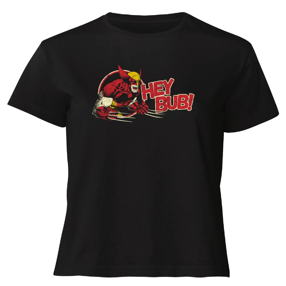 X-Men Hey Bub! Women's Cropped T-Shirt - Black - XS Image 1