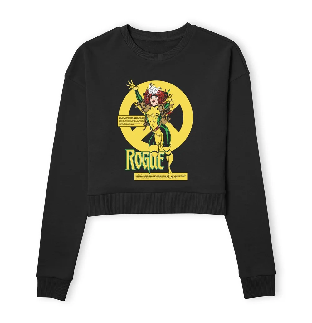X-Men Rogue Bio Drk Women's Cropped Sweatshirt - Black - XS Image 1