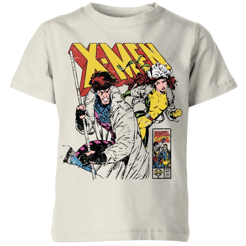 X-Men Rogue And Gambit Kids' T-Shirt - Cream - 3-4 Years Image 1