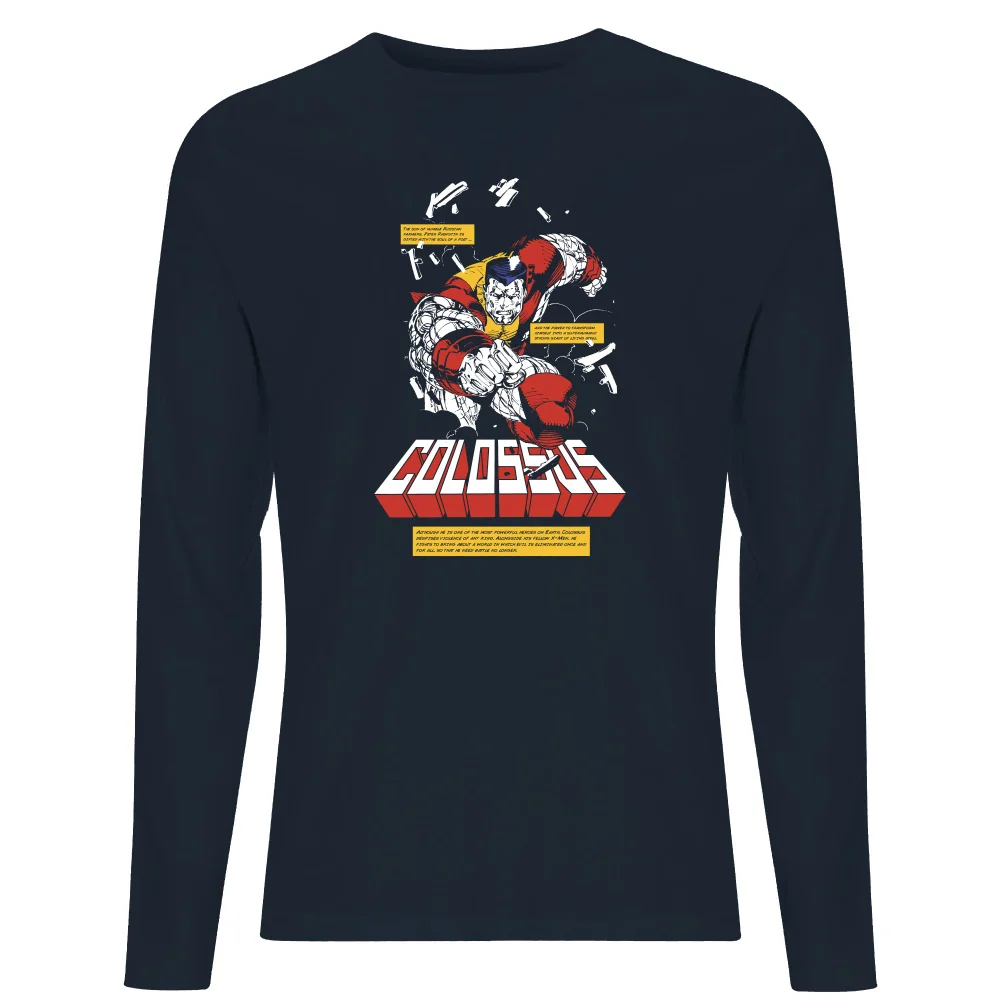 X-Men Colossus Bio Long Sleeve T-Shirt - Navy - S Image 1