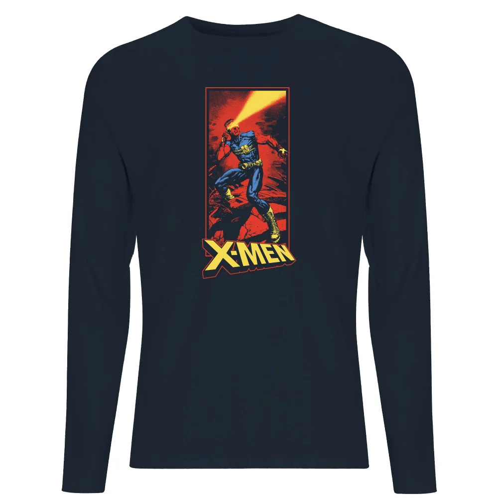X-Men Cyclops Energy Beam Long Sleeve T-Shirt - Navy - S Image 1