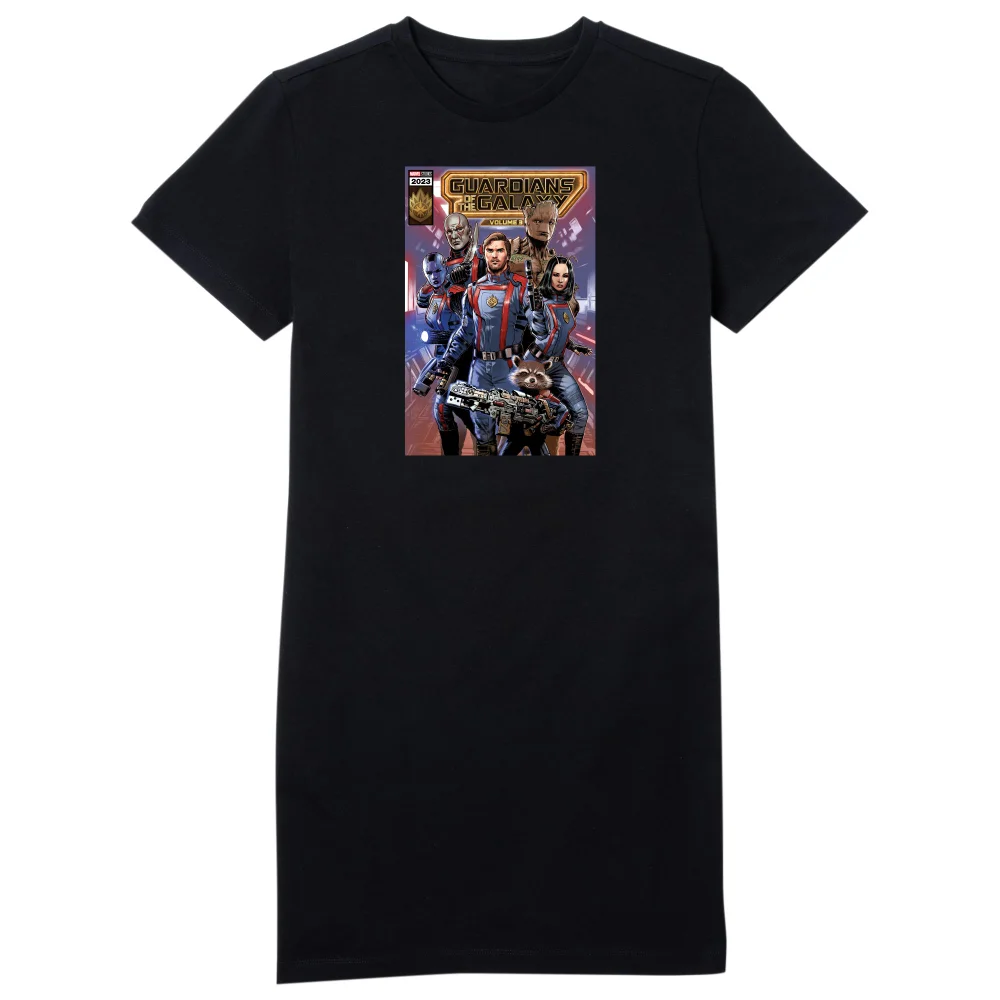Guardians of the Galaxy Photo Comic Cover Women's T-Shirt Dress - Black - L Image 1