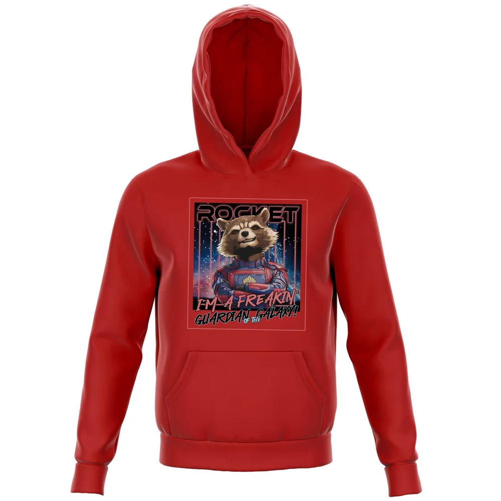 Guardians of the Galaxy Glowing Rocket Raccoon Kids' Hoodie - Red - 3-4 Years Image 1