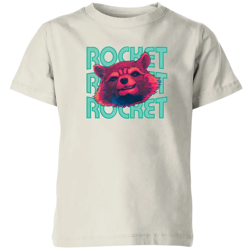 Guardians of the Galaxy Rocket Repeat Kids' T-Shirt - Cream - 3-4 Years Image 1