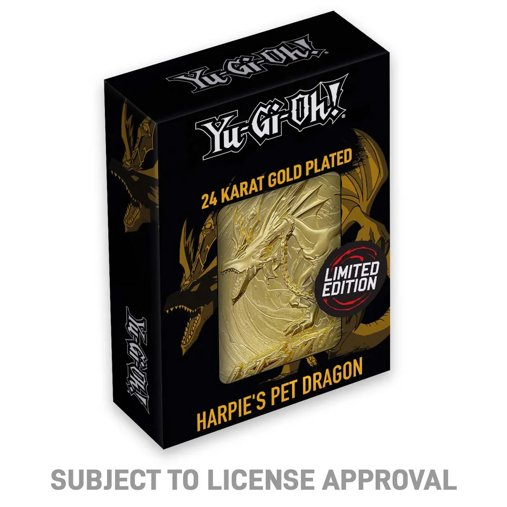 Yu-Gi-Oh! 24k gold plated Harpie's Pet Dragon ingot by Fanattik Image 1