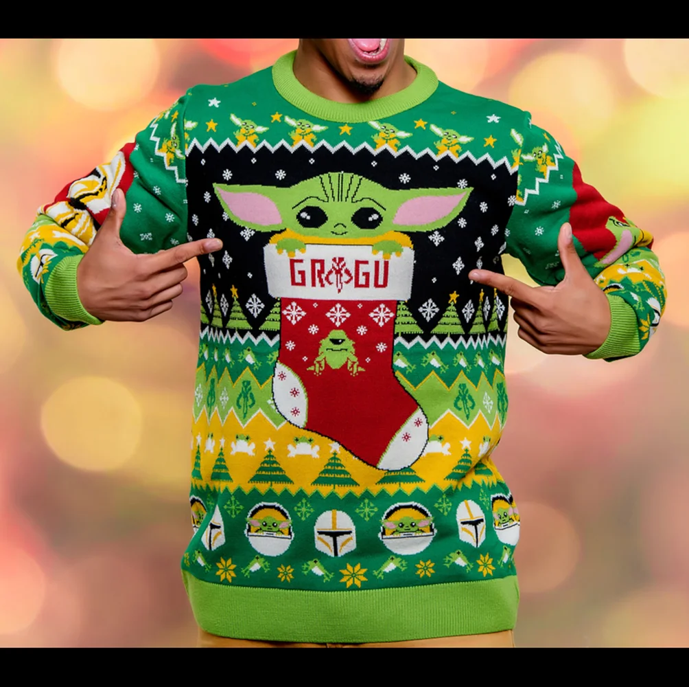 Star Wars Baby Yoda Christmas Jumper - XS Image 1