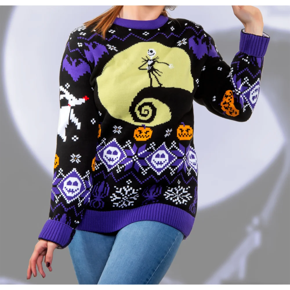 Nightmare Before Christmas 8-bit Christmas Jumper - XS Image 1
