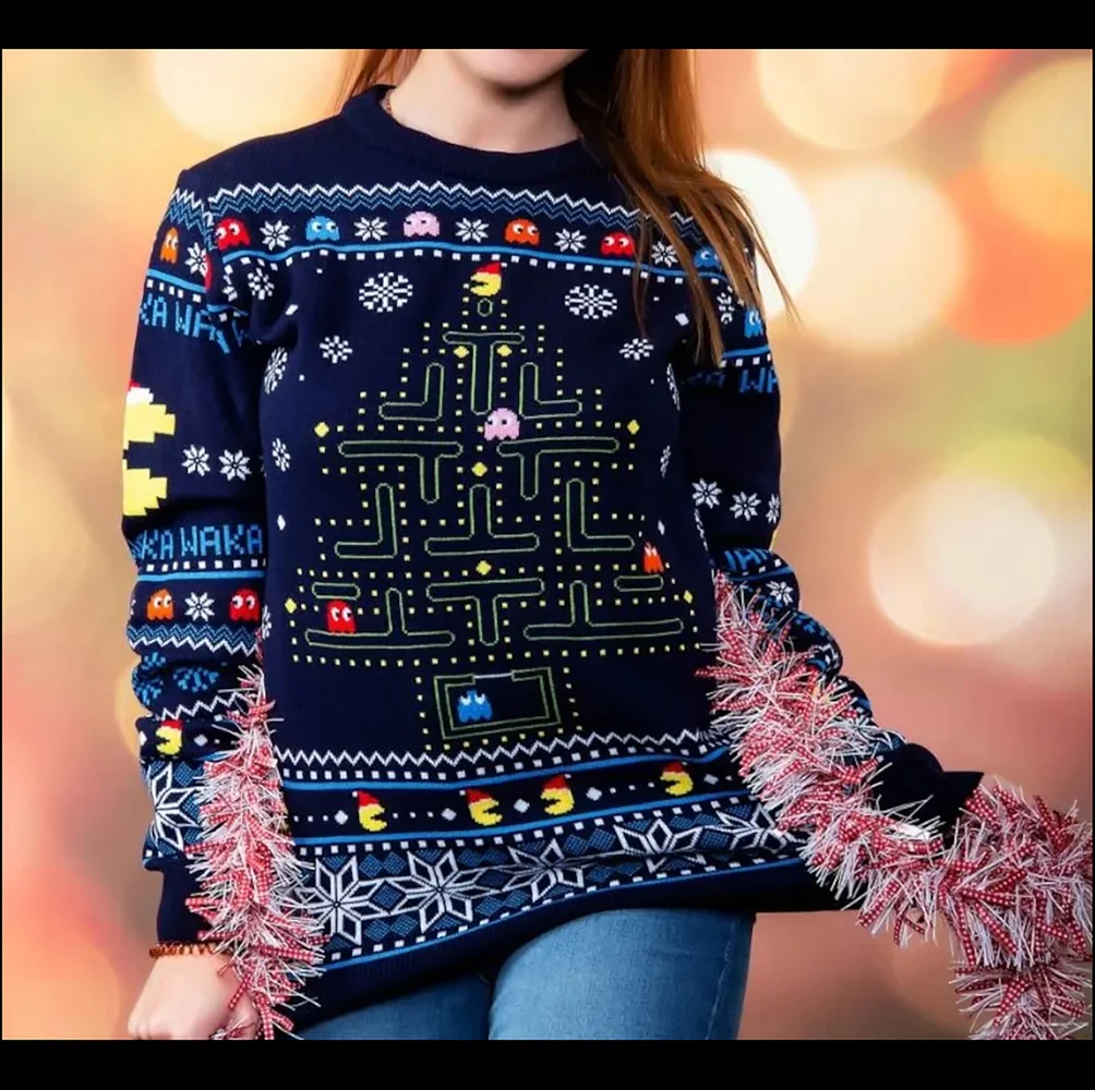 Pac-Man Christmas Jumper - XS Image 1