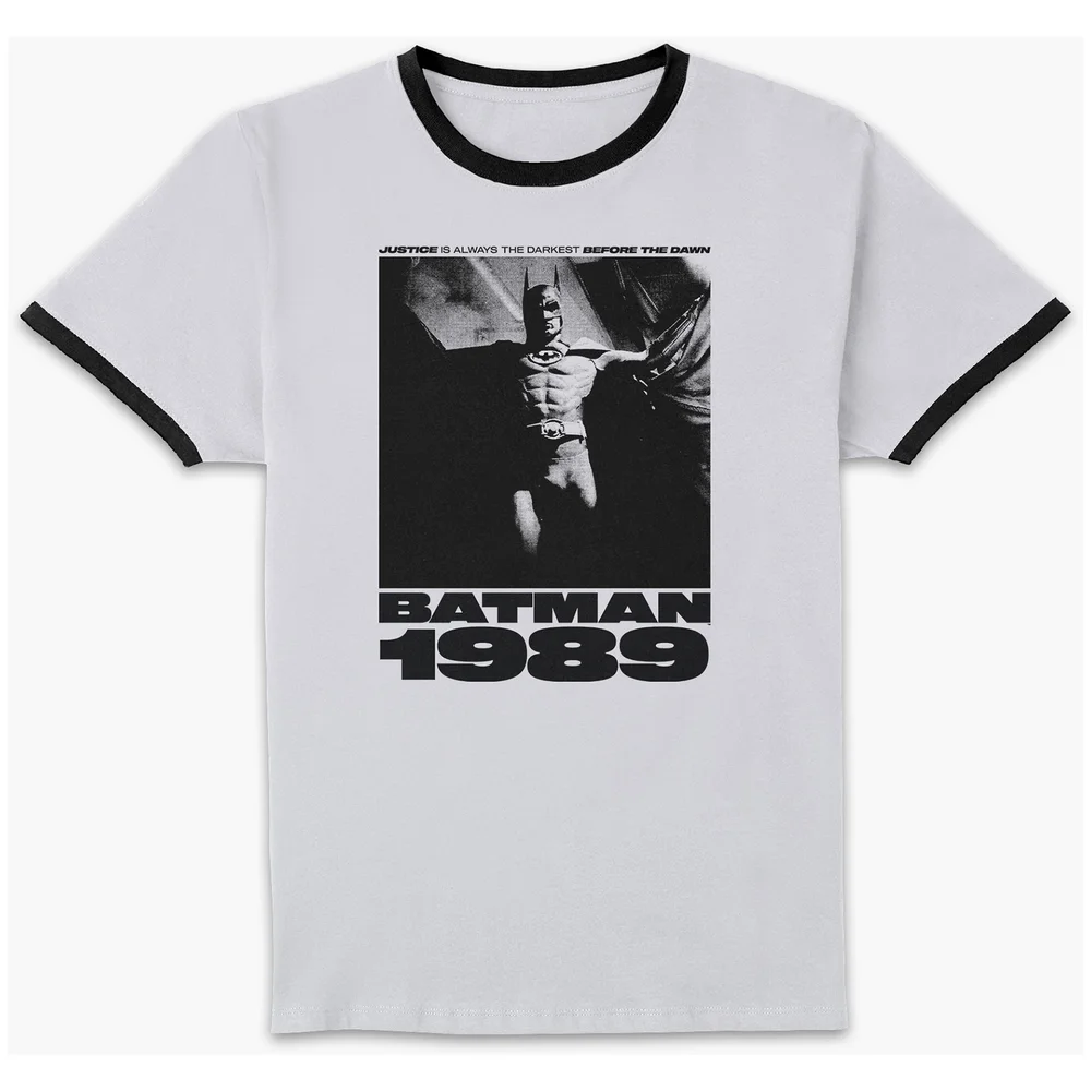 BATMAN The Bat Unisex Ringer T-Shirt - White/Black - S - White/Black Image 1
