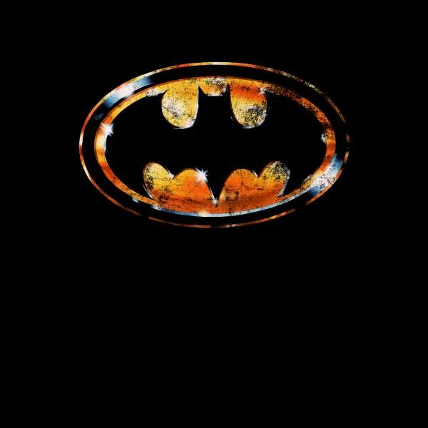BATMAN Bat Logo Distressed Unisex T-Shirt - Black