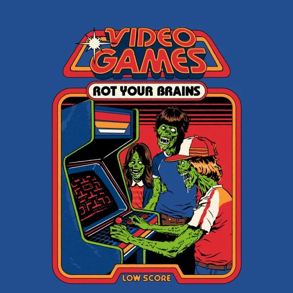 Video Games Rot Your Brains Women's T-Shirt - Blue