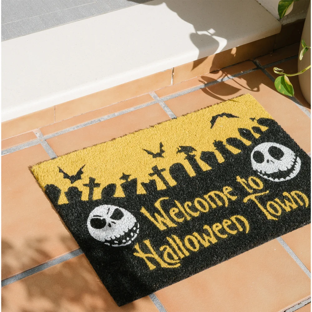 Nightmare Before Christmas Halloween Town Door Mat Image 1