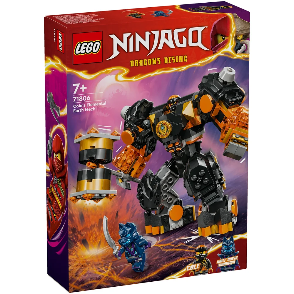 LEGO NINJAGO Cole’s Elemental Earth Mech Action Figure 71806 Image 1