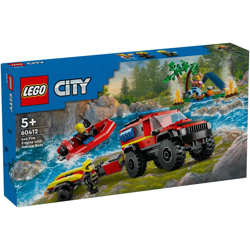 LEGO City 4x4 Fire Engine with Rescue Boat Toys 60412 Image 1