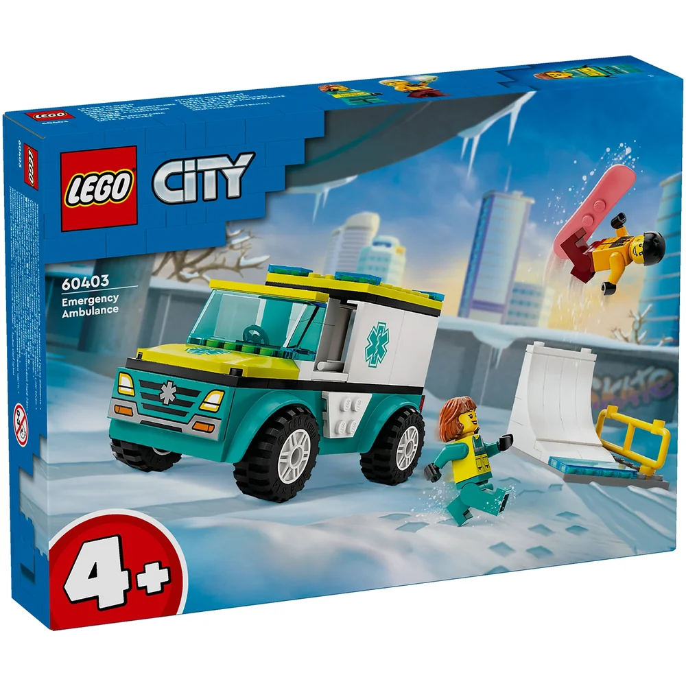 LEGO City Emergency Ambulance and Snowboarder Toys 60403 Image 1