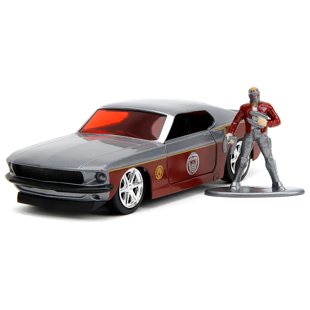 Jada Hollywood Rides 1:32 Scale Diecast 1969 Ford Mustang Fastback With Star Lord Figure Image 1
