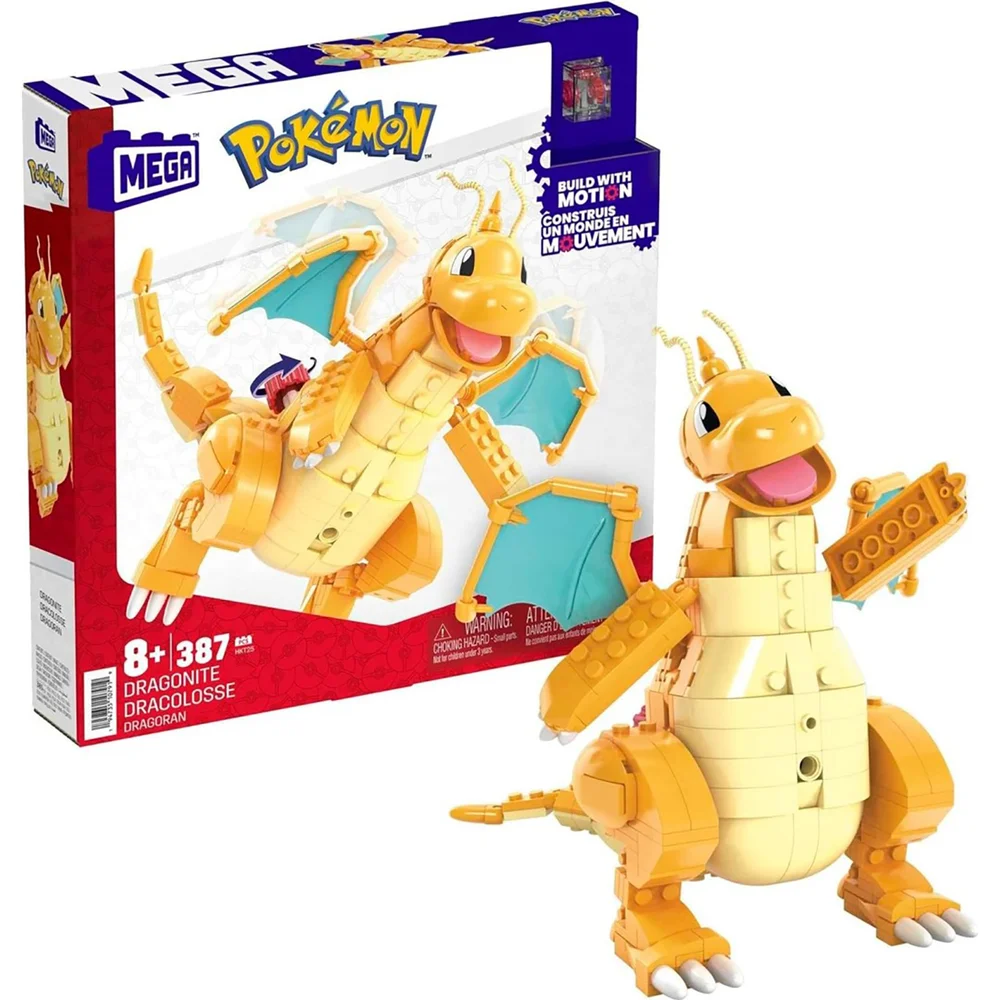 Mattel Mega Pokemon Atom Block Dragonite Construction Toy Image 1
