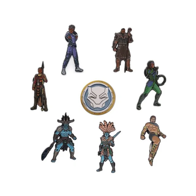 SalesOne Marvel Black Panther Wakanda Forever Characters Pin Set