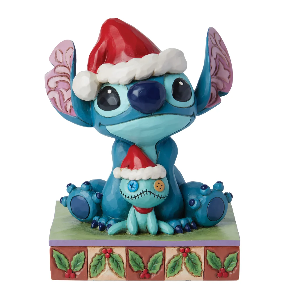Enesco Disney Christmas Buddies (Santa Stitch & Scrump Figurine) (14cm) Image 1