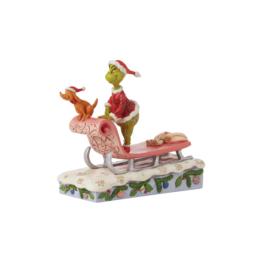 Enesco Grinch & Max on Sleigh Figurine (17cm) Image 1