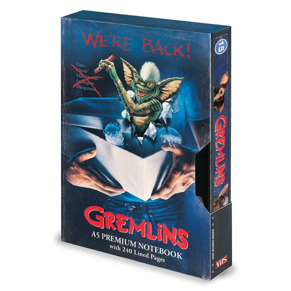 Gremlins We're Back A5 VHS Notebook Image 1