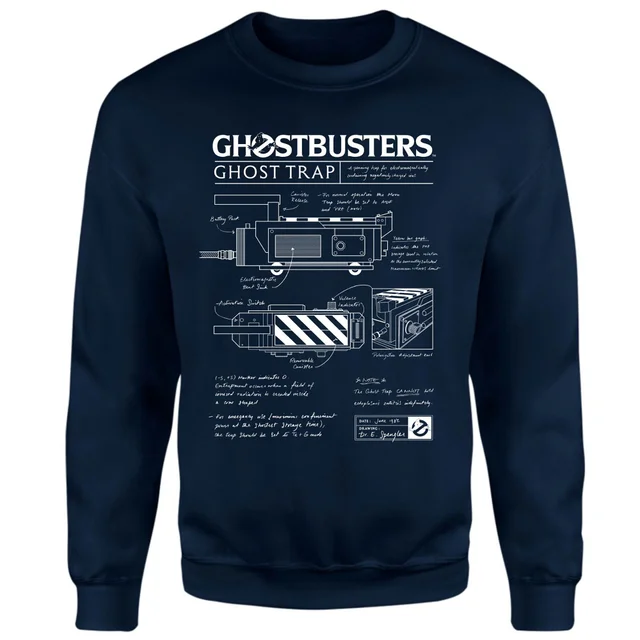 Ghostbusters Ghost Trap Schematic Sweatshirt - Navy