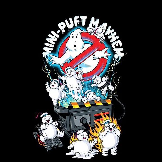 Ghostbusters Mini-Puft Mayhem Men's T-Shirt - Black
