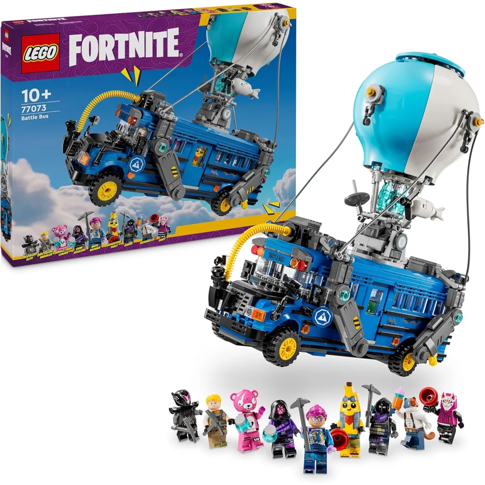 LEGO Fortnite Battle Bus Toy Set with 9 Characters 77073 Image 1