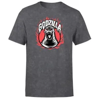 Godzilla Distressed Unisex T-Shirt - Black Acid Wash