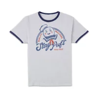 Ghostbusters Stay Puft Unisex Ringer T-Shirt - White/Navy - undefined undefined
