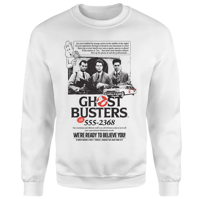 Ghostbusters Vintage Advert Sweatshirt - White