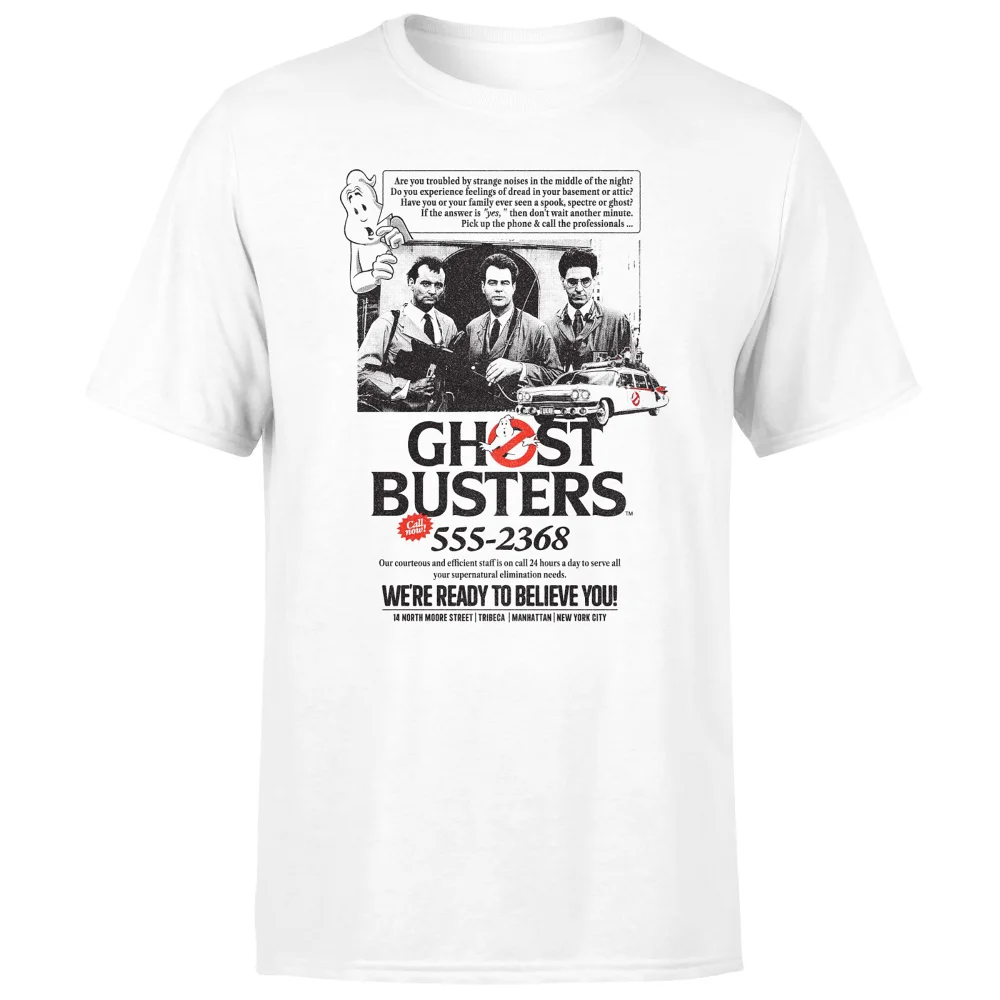 Ghostbusters Vintage Advert Unisex T-Shirt - White - S Image 1