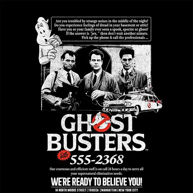 Ghostbusters Vintage Advert Unisex T-Shirt - Black