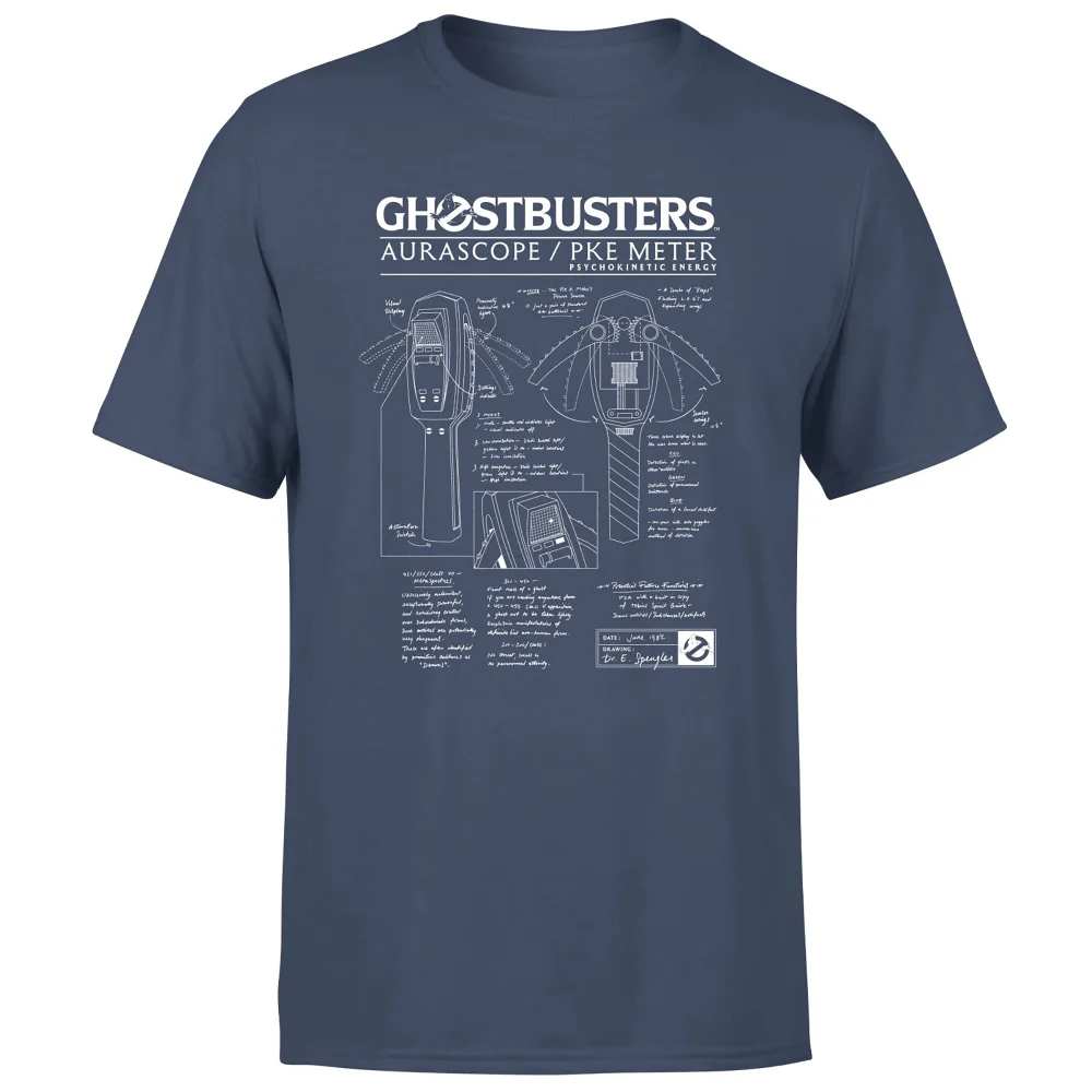 Ghostbusters PKE Schematic Unisex T-Shirt - Navy - S Image 1