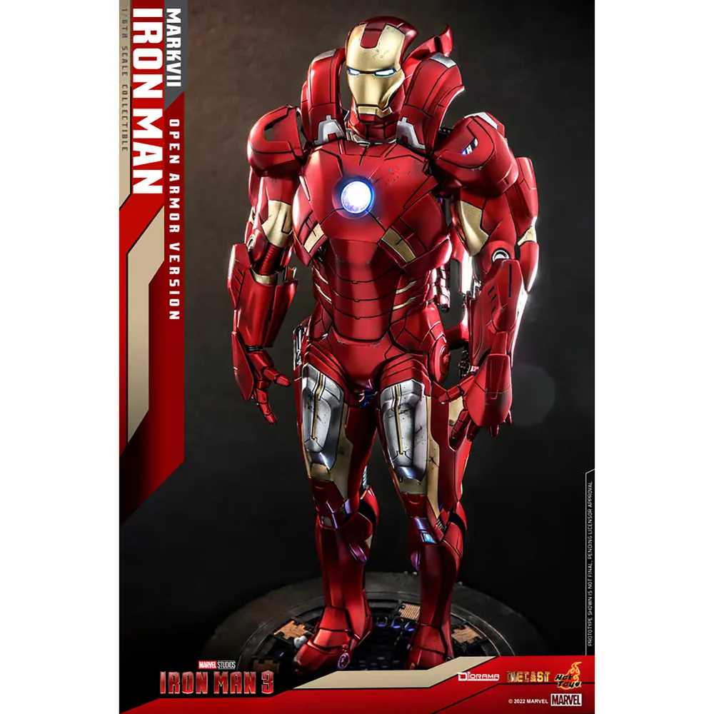 Hot Toys 1:6 Scale Marvel Iron Man 3 - Iron Man Mark VII Open Version Statue Image 1
