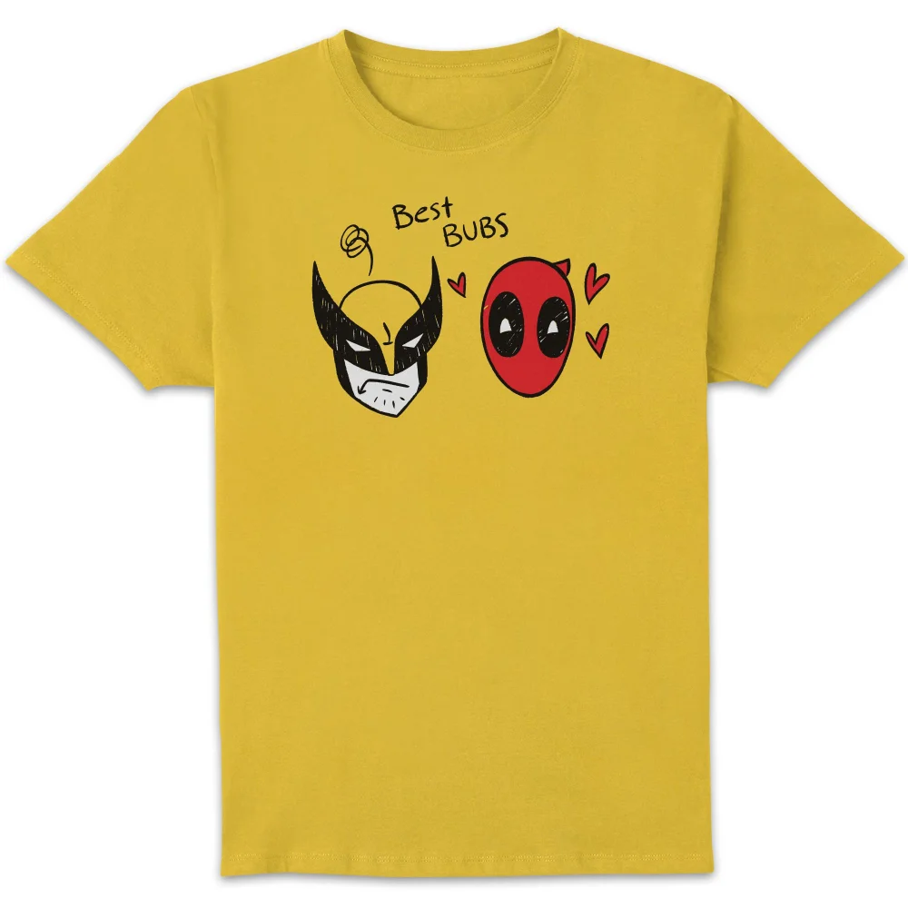 Deadpool & Wolverine Best Bubs Scribble Unisex T-Shirt - Yellow - XS Image 1