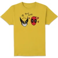 Deadpool & Wolverine Best Bubs Scribble Unisex T-Shirt - Yellow