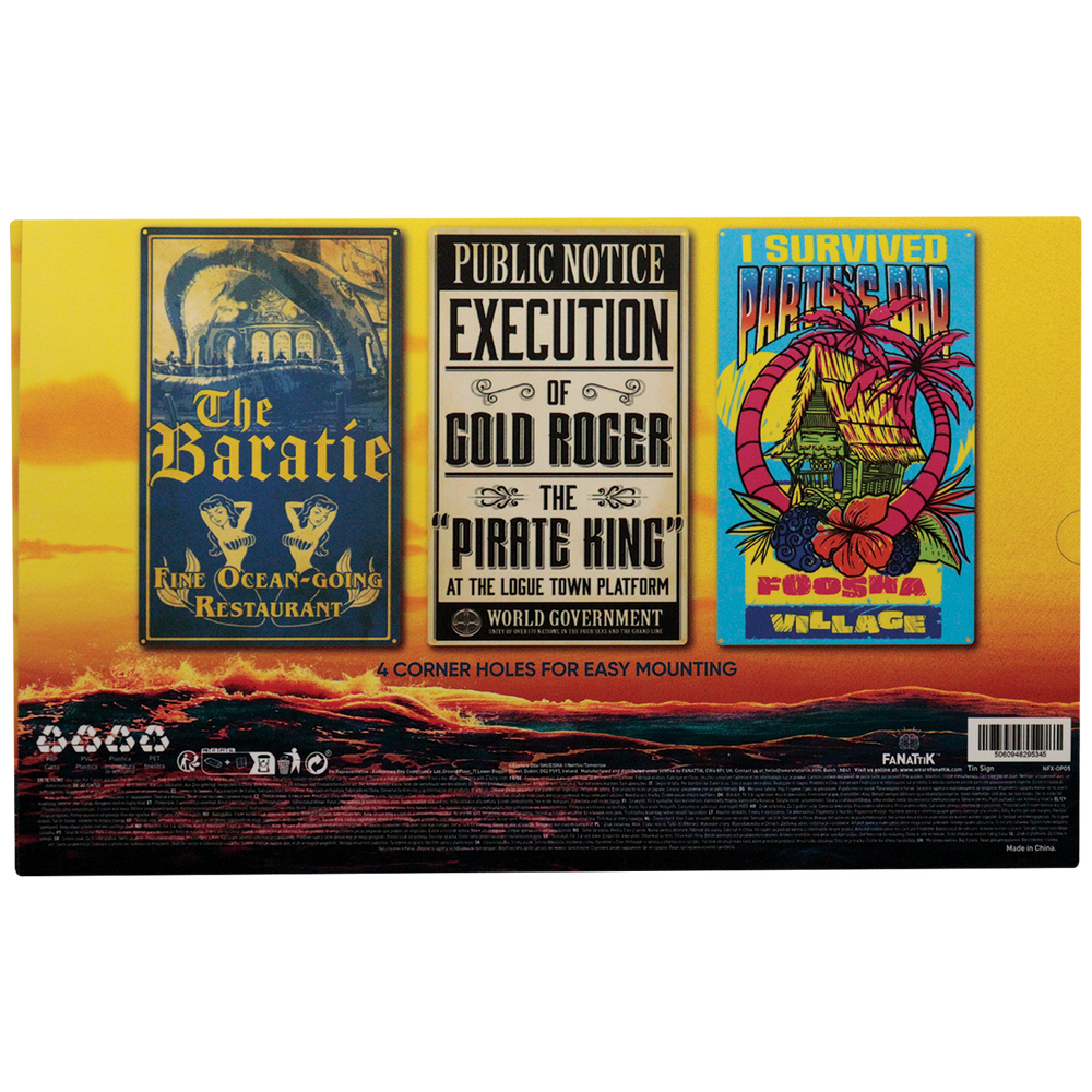 One Piece Set of 3 Tin Signs Image 1