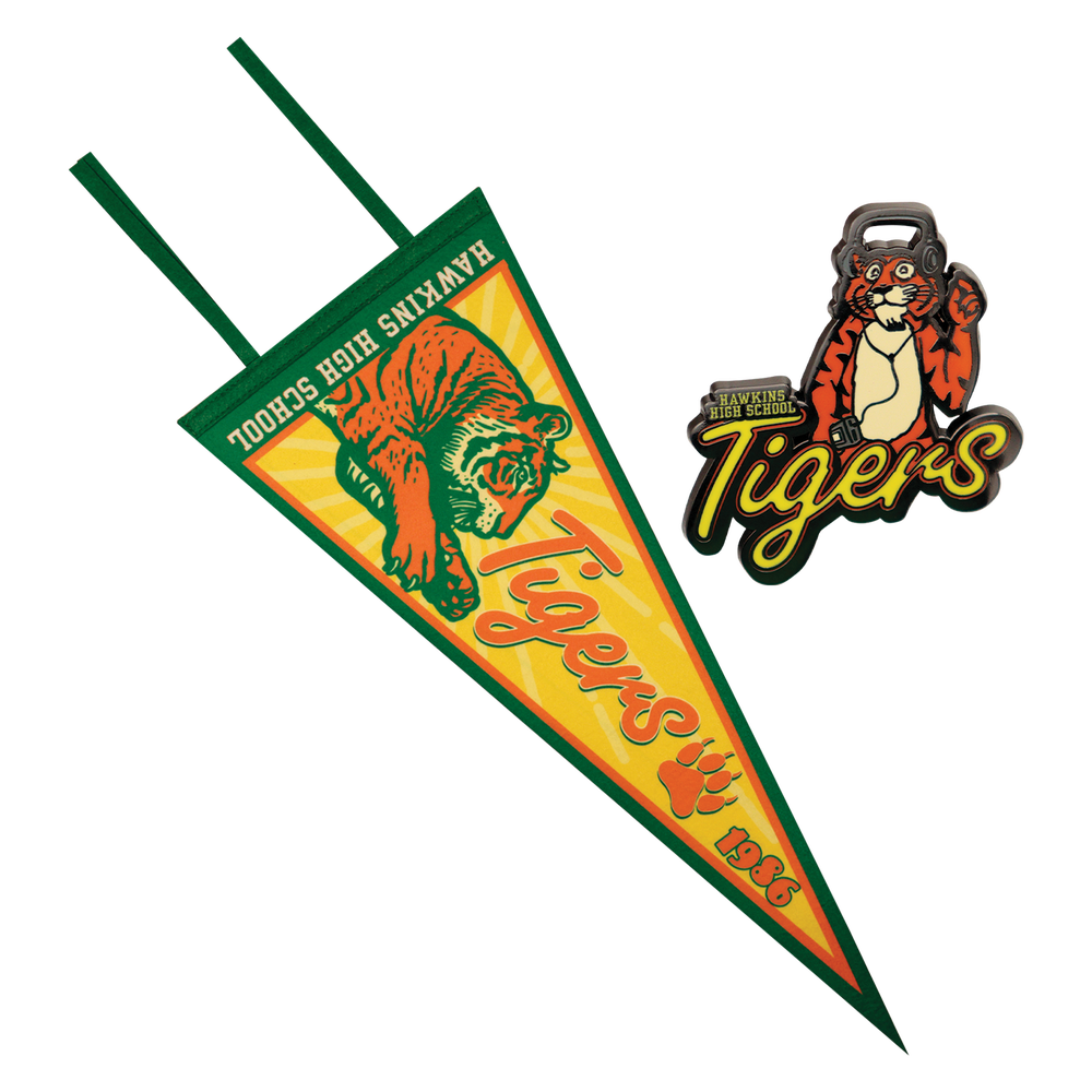 Stranger Things Pennant and Pin Badge Set Image 1