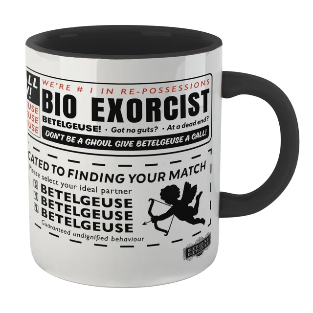 Beetlejuice Call Now Mug - Black