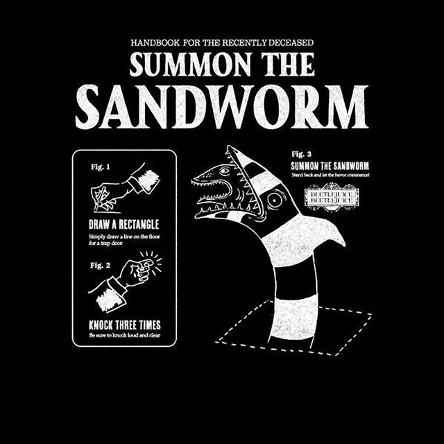 Beetlejuice Sandworm Instructional Hoodie - Black