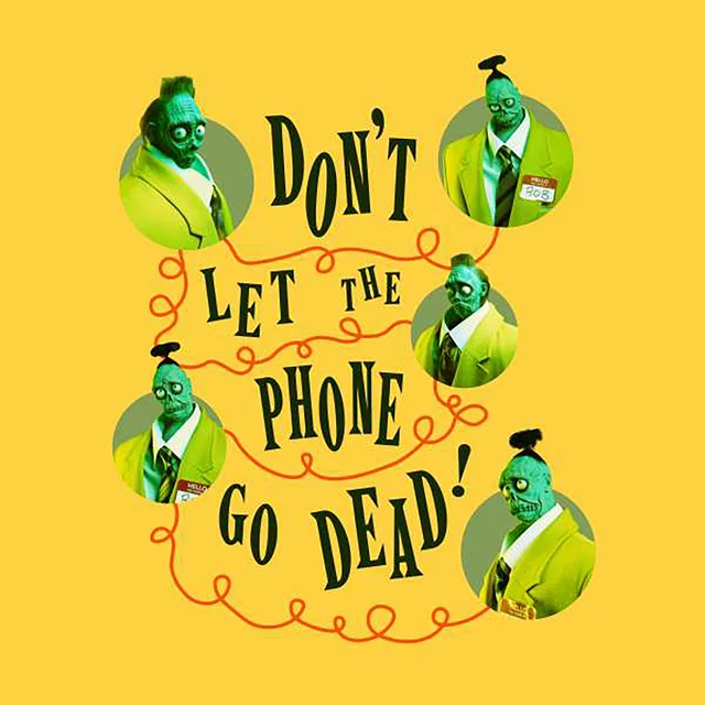 Beetlejuice Don't Let The Phone Go Dead Unisex T-Shirt - Yellow